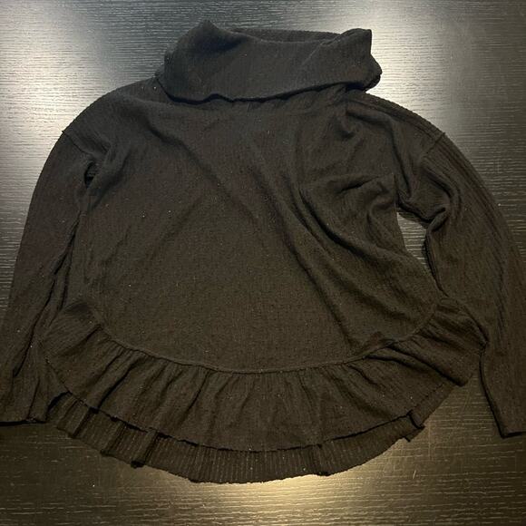 Maeve By Anthropologie Black Cowl Turtle Neck Sweater Size Small - Picture 1 of 3